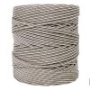 BOBINA CORDON TRENZADO POLI 5MM 200 M BCO/MARRON