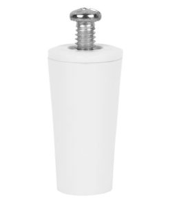 TOPE PERSIANA 40 MM BLANCO CON TORNILLO M-6 VENTA UNITARIA