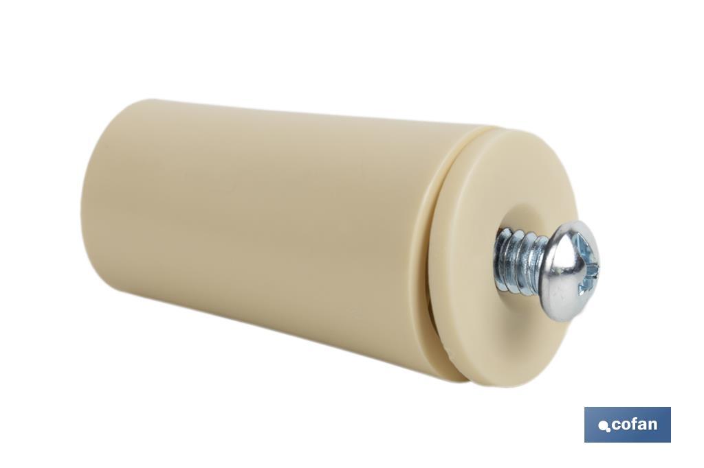 TOPE PERSIANA 40 MM MARFIL CON TORNILLO M-6 3 TOPE PERSIANA 40 MM MARFIL CON TORNILLO M-6 - Imagen 3