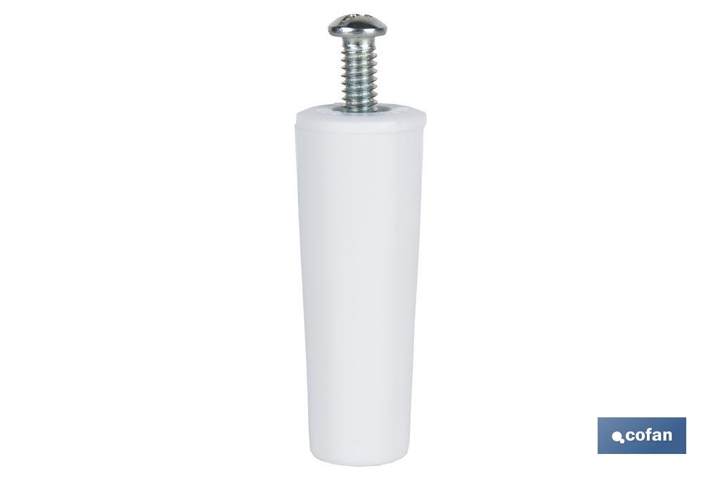 TOPE PERSIANA 60 MM BLANCO CON TORNILLO M-6 1 TOPE PERSIANA 60 MM BLANCO CON TORNILLO M-6