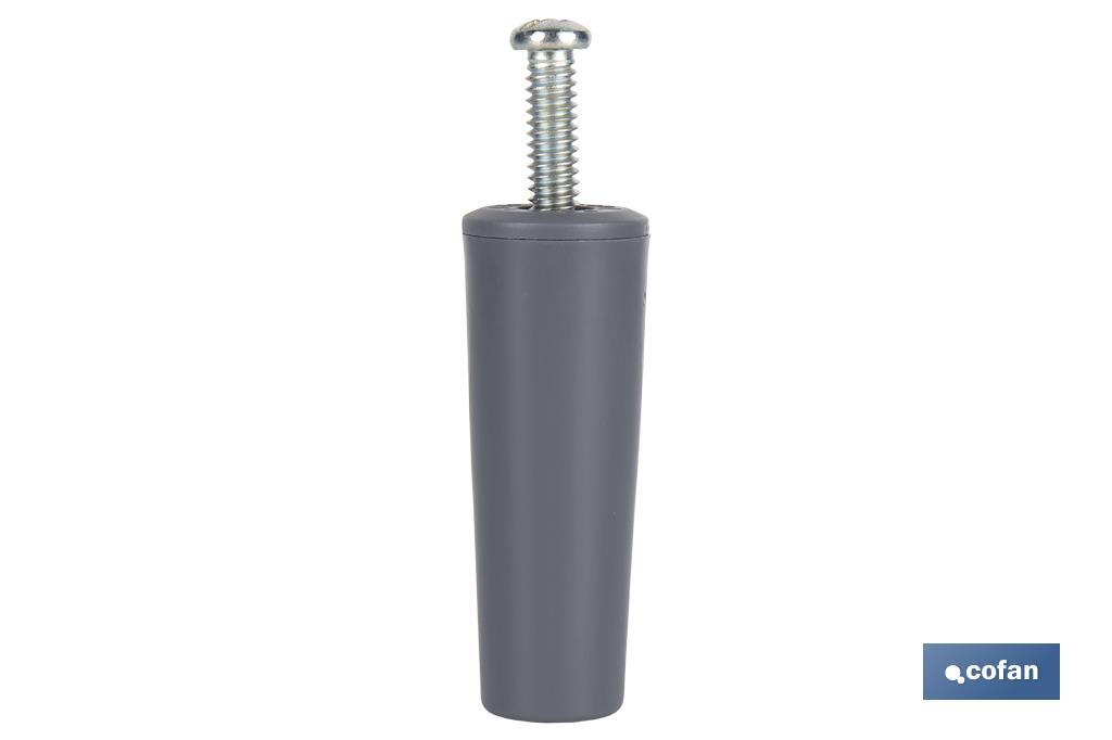 TOPE PERSIANA 60 MM GRIS CON TORNILLO M-6 1 TOPE PERSIANA 60 MM GRIS CON TORNILLO M-6