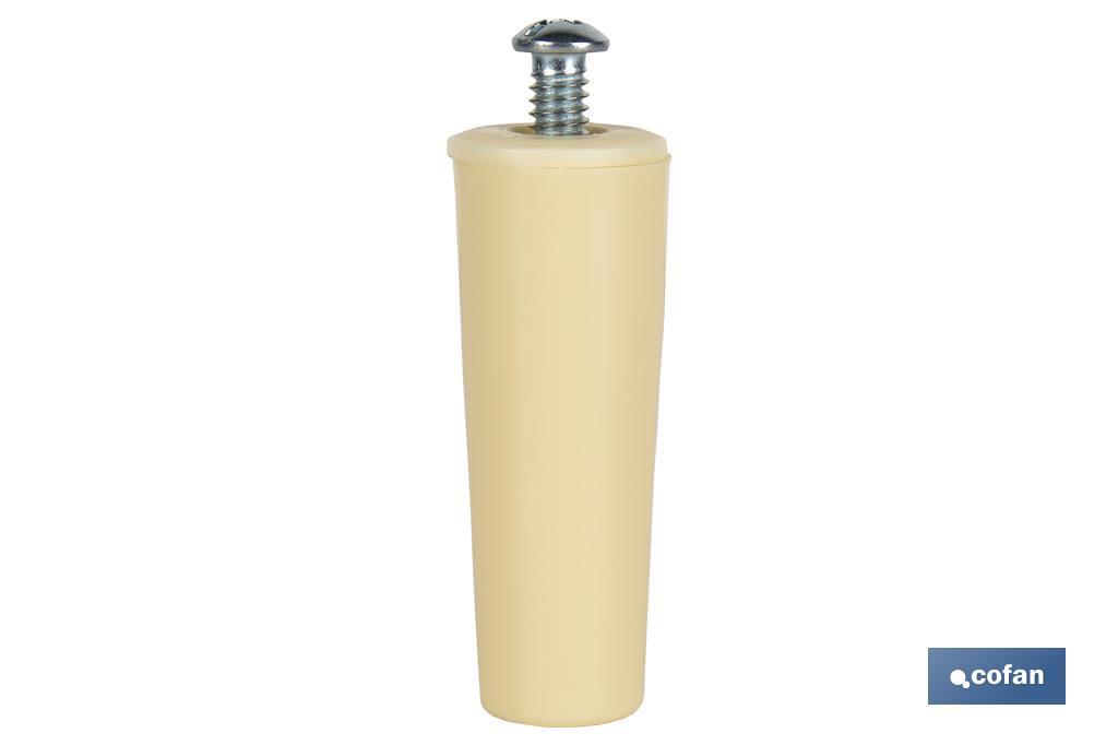 TOPE PERSIANA 60 MM MARFIL CON TORNILLO M-6 1 TOPE PERSIANA 60 MM MARFIL CON TORNILLO M-6