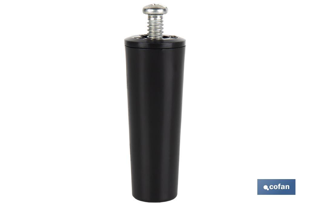 TOPE PERSIANA 60 MM NEGRO CON TORNILLO M-6 1 TOPE PERSIANA 60 MM NEGRO CON TORNILLO M-6