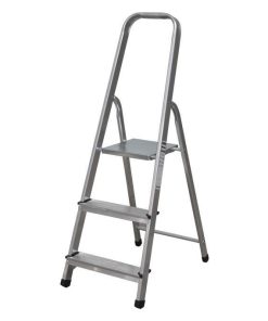 ESCALERA ALUMINIO 3 PELDAÑOS Y 0,65 M ALTURA ÚTIL