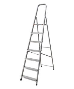 ESCALERA ALUMINIO 7 PELDAÑOS Y 1,61 M ALTURA ÚTIL