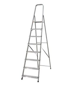 ESCALERA ALUMINIO 8 PELDAÑOS Y 1,85 M ALTURA ÚTIL