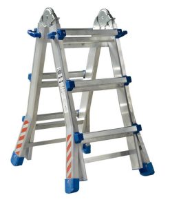 ESCALERA PLUS ALUMINIO MULTIPOSICIÓN 4 x 3 PELDAÑOS Y 2,83 M