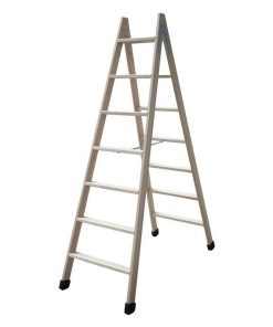 ESCALERA MADERA DOBLE 7 PELDAÑOS 1,75 M