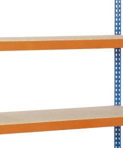 Alternative view of ESTANTERÍA MEDIA CARGA AZUL/NARANJA 4 BALDAS DE MADERA 2000 X 1500 X 600 MM