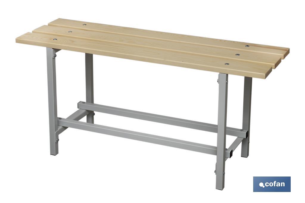 BANCO DE VESTUARIO MADERA L-1000 MM 2 BANCO DE VESTUARIO MADERA L-1000 MM - Imagen 2