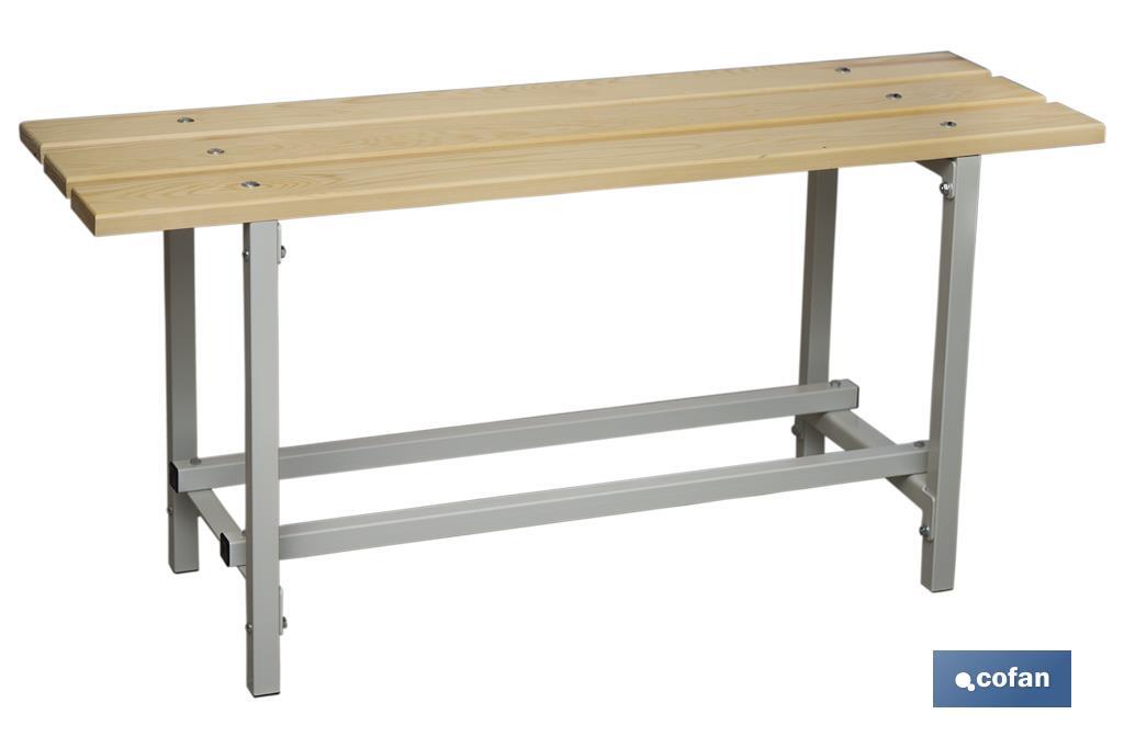 BANCO DE VESTUARIO MADERA L-1000 MM 4 BANCO DE VESTUARIO MADERA L-1000 MM - Imagen 4
