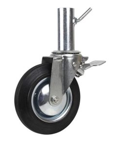 RUEDA GIRATORIA ANDAMIO C/FRENO 200 X 50 MM TUBO HEMBRA