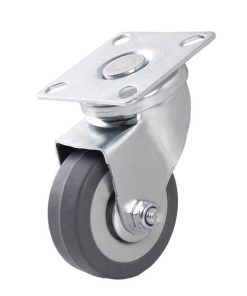 RUEDA GOMA/GRIS PLACA Ø50X18MM