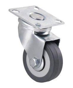 RUEDA GOMA/GRIS PLACA Ø50X18MM Venta unitaria 6 RUEDA GOMA/GRIS PLACA Ø50X18MM Venta unitaria