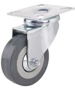 RUEDA GOMA/GRIS PLACA Ø65X21MM