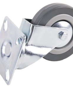 RUEDA GOMA/GRIS PLACA Ø75X22MM