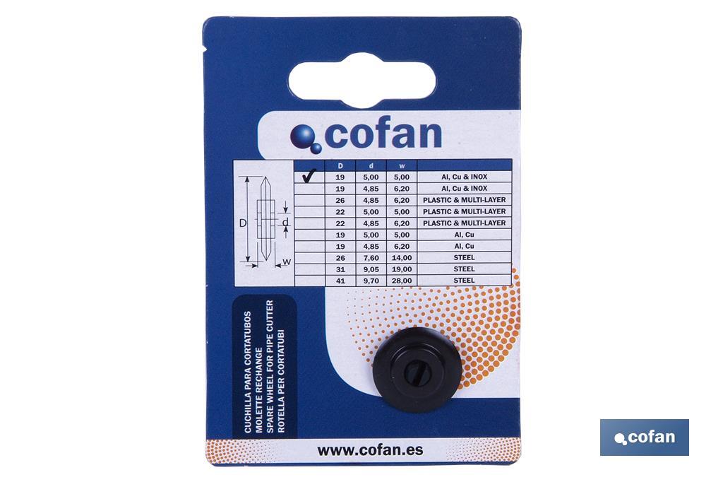 CUCHILLA RECAMBIO 19X6,2 ALU, CU, INOX 3 CUCHILLA RECAMBIO 19X6,2 ALU, CU, INOX - Imagen 3