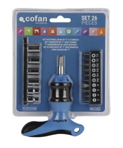 SET DESTORNILLADOR EN T C/ CARRACA 26 PCS