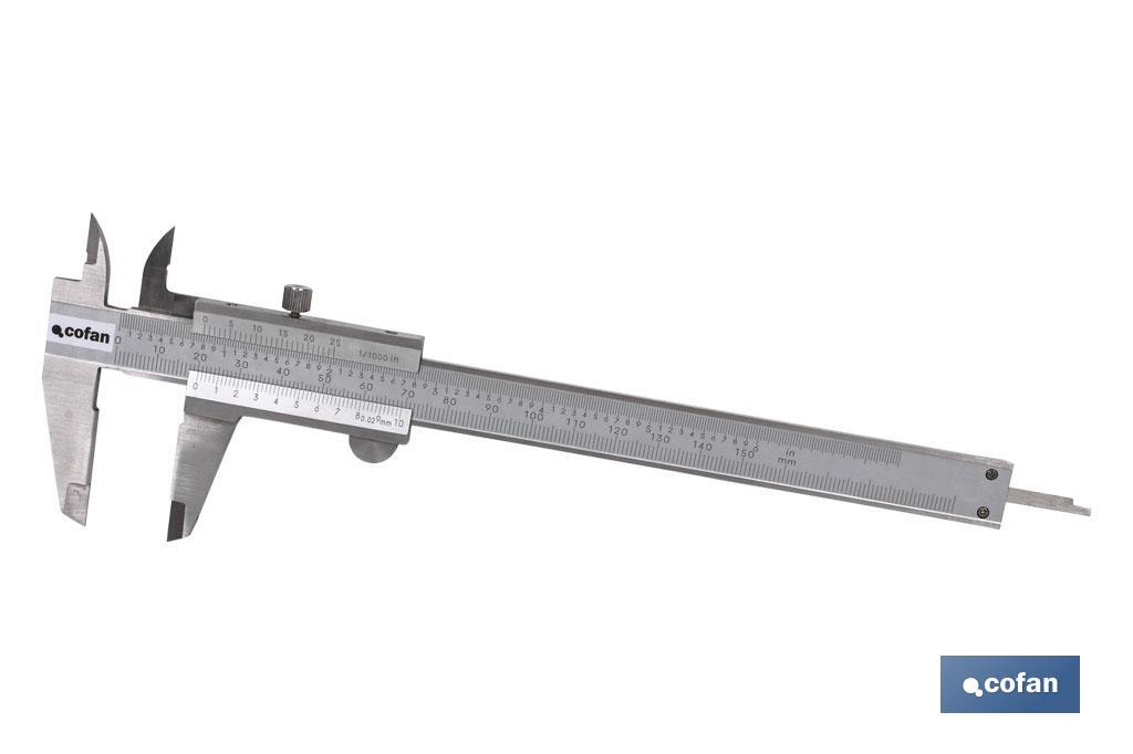 CALIBRE PIE DE REY ACERO INOXIDABLE 0-200 2 CALIBRE PIE DE REY ACERO INOXIDABLE 0-200 - Imagen 2