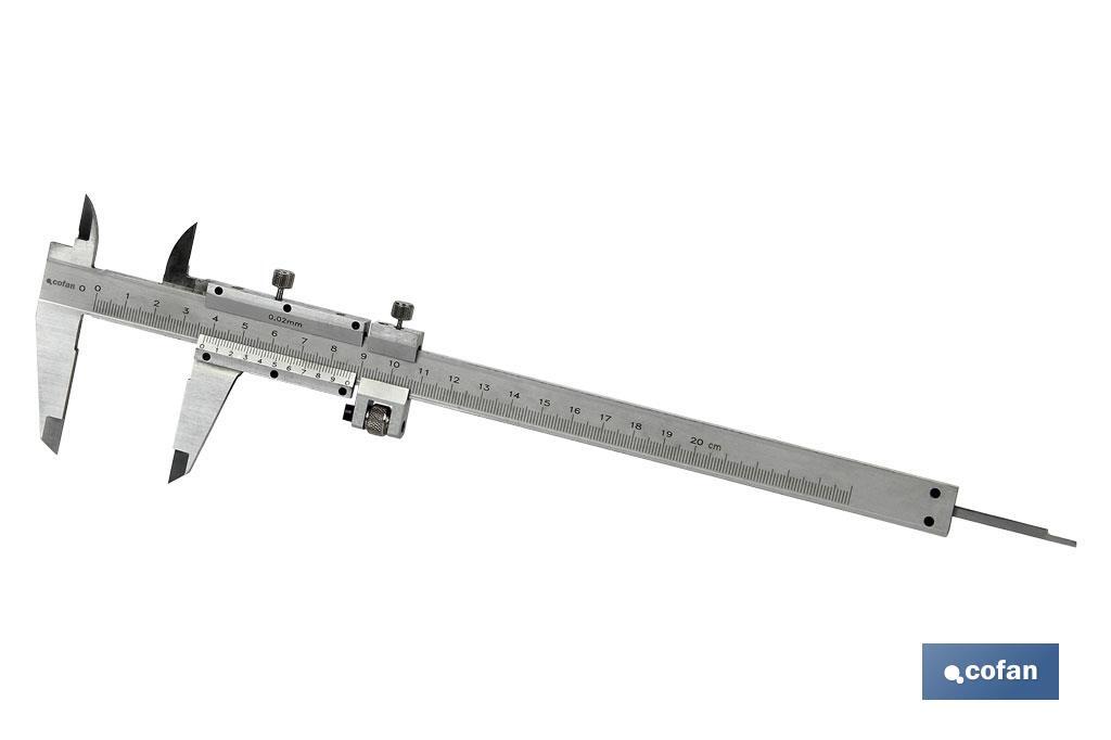 CALIBRE PIE DE REY ACERO INOXIDABLE 0-200 1 CALIBRE PIE DE REY ACERO INOXIDABLE 0-200