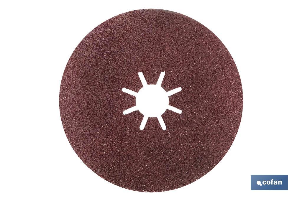 DISCO FIBRA 115 MM. - GRANO 16 Venta unitaria 1 DISCO FIBRA 115 MM. - GRANO 16 Venta unitaria
