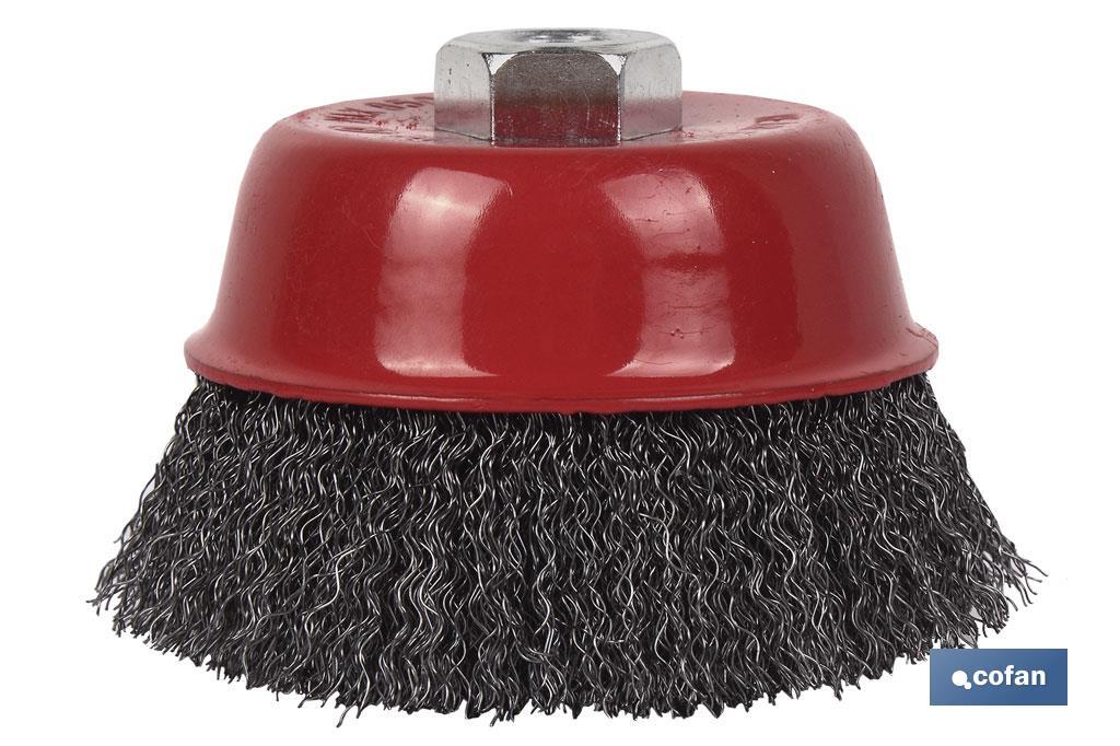CEPILLO COPA ONDULADO M14 Ø125 ACERO 0.3mm 1 CEPILLO COPA ONDULADO M14 Ø125 ACERO 0.3mm