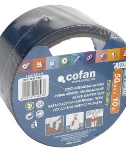 CINTA AMERICANA NEGRA 190 MICRAS 50 MM X 10 M