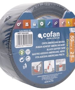 CINTA AMERICANA NEGRA 190 MICRAS 50 MM X 25 M