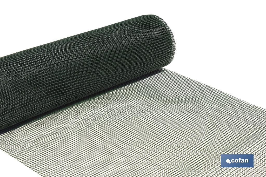 MALLA PLAST. CUADRADA JARDIN 10mm VERDE 1x25m 1 MALLA PLAST. CUADRADA JARDIN 10mm VERDE 1x25m