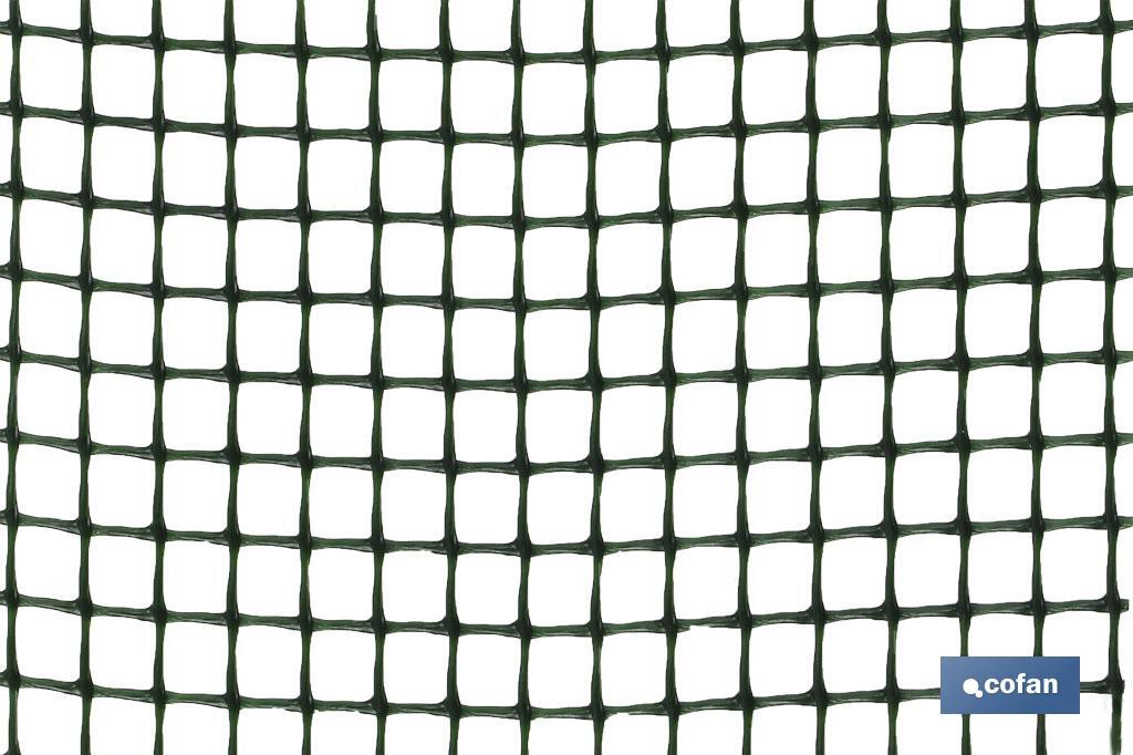 MALLA PLAST. CUADRADA JARDIN 10mm VERDE 1x25m 4 MALLA PLAST. CUADRADA JARDIN 10mm VERDE 1x25m - Imagen 4