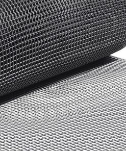 MALLA PLAST. CUADRADA JARDIN 10mm GRIS PLATA 1x25m