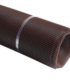 MALLA PLAST. CUADRADA JARDIN 10mm MARRON 1x25m