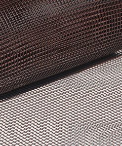 MALLA PLAST. CUADRADA JARDIN 10mm MARRON 1x25m
