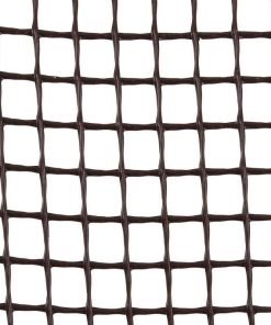 MALLA PLAST. CUADRADA JARDIN 10mm MARRON 1x25m