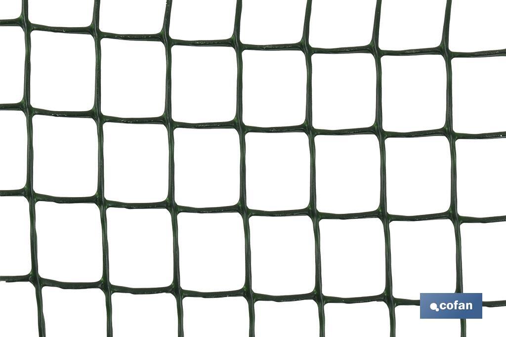 MALLA PLAST. CUADRADA JARDIN 20mm VERDE 1x25m 4 MALLA PLAST. CUADRADA JARDIN 20mm VERDE 1x25m - Imagen 4