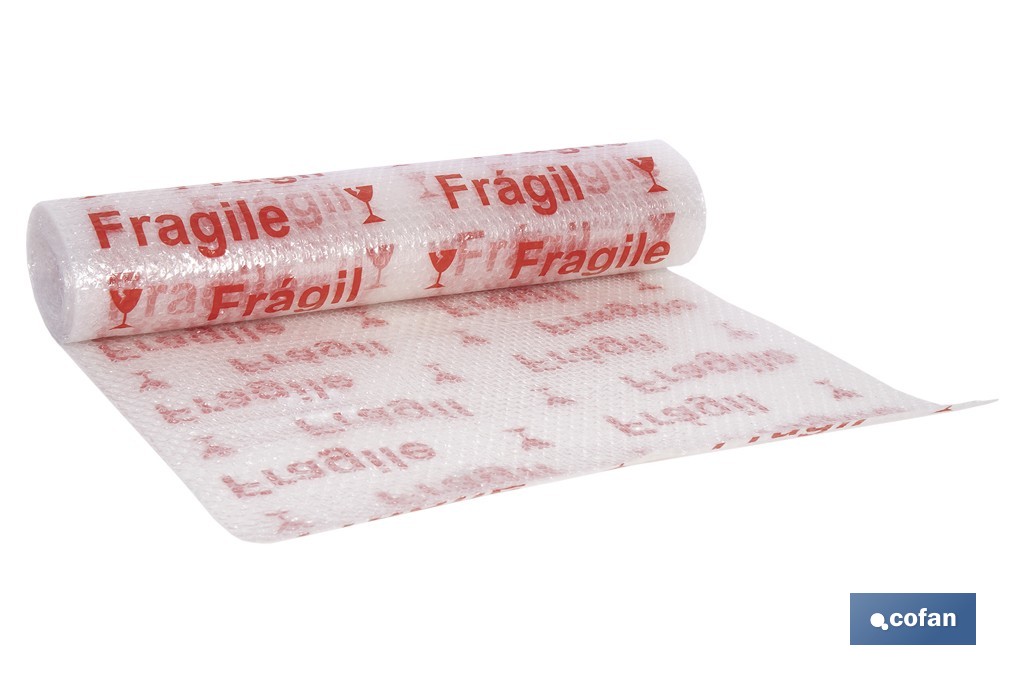 ROLLO DE PLÁSTICO DE BURBUJA FRÁGIL 40 G/M2, 0,6 X 5 M 3 ROLLO DE PLÁSTICO DE BURBUJA FRÁGIL 40 G/M2, 0,6 X 5 M - Imagen 3
