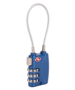 CANDADO COMBINACIÓN EQUIPAJE TSA CABLE 3 DÍGITOS 30 MM