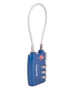 CANDADO COMBINACIÓN EQUIPAJE TSA CABLE 3 DÍGITOS 30 MM