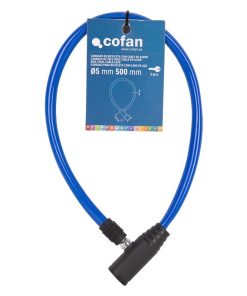 CANDADO DE BICICLETA CON CABLE DE ACERO Ø5 MM 500 MM