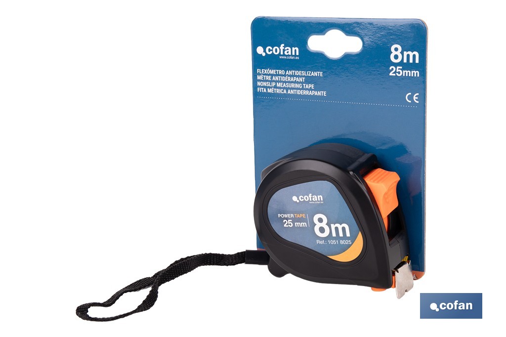 FLEXÓMETRO ANTIDESLIZANTE 25 MM X 8 M 3 FLEXÓMETRO ANTIDESLIZANTE 25 MM X 8 M - Imagen 3