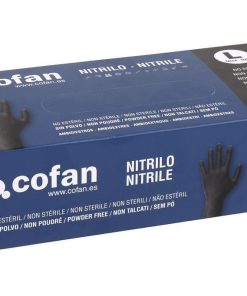 CAJA 100 UNDS. GUANTES DE NITRILO NEGRO T - M