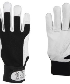 GUANTE VACUNO DORSO TELA + VELCRO T-9