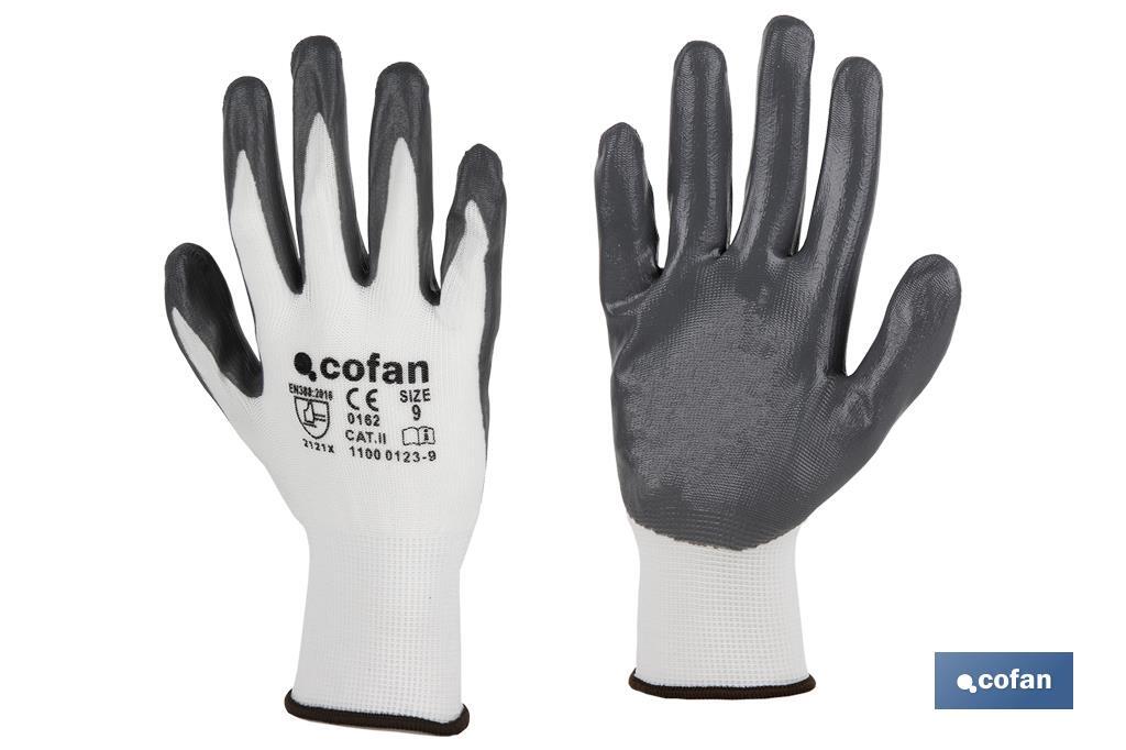 GUANTE 100% POLIEST. IMPREG. NITRILO GRIS T-7 3 GUANTE 100% POLIEST. IMPREG. NITRILO GRIS T-7 - Imagen 3