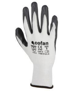 GUANTE 100% POLIEST. IMPREG. NITRILO GRIS T-9
