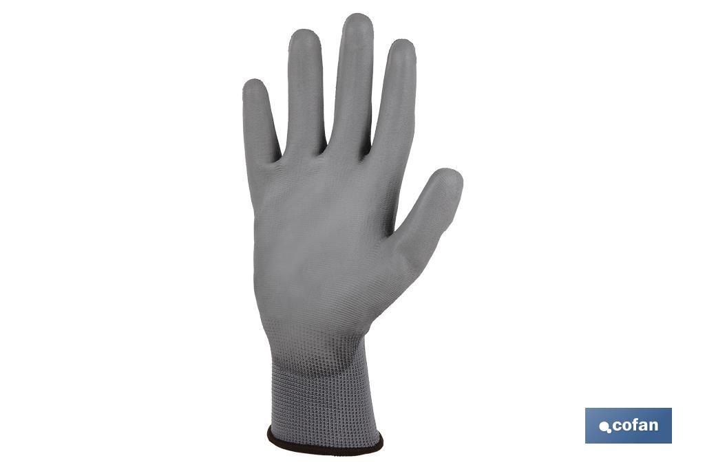 GUANTE 100% POLIEST. IMPREG. PU GRIS T-10 4 GUANTE 100% POLIEST. IMPREG. PU GRIS T-10 - Imagen 4