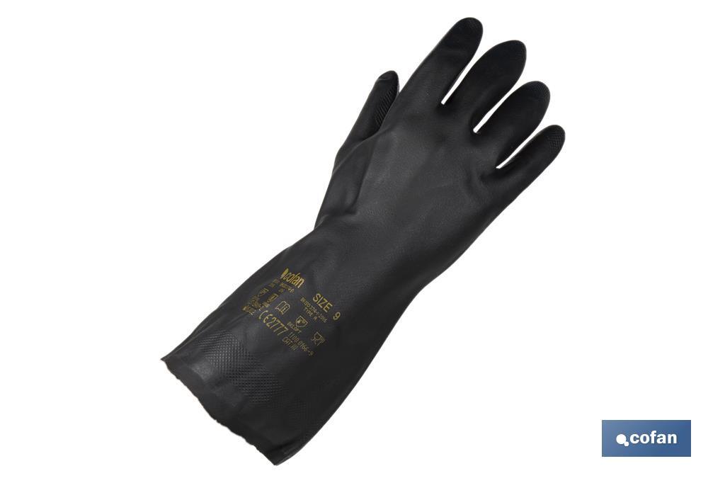 GUANTE NEGRO NEOPRENO 100% T 10 3 GUANTE NEGRO NEOPRENO 100% T 10 - Imagen 3