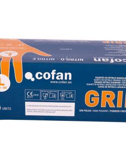 CAJA 100 UDS. GUANTES DE NITRILO NARANJA DIAMANTADO 8,5 G TALLA XL - Imagen 4