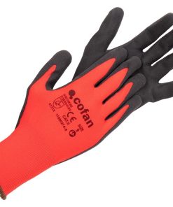 GUANTE IMPREGNADO SANDY COATED ROJO/NEGRO TALLA 8