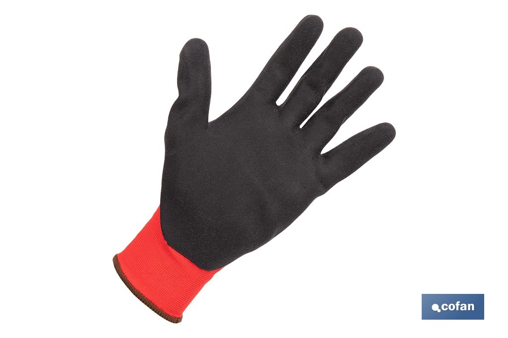 GUANTE IMPREGNADO SANDY COATED ROJO/NEGRO TALLA 6 2 GUANTE IMPREGNADO SANDY COATED ROJO/NEGRO TALLA 6 - Imagen 2