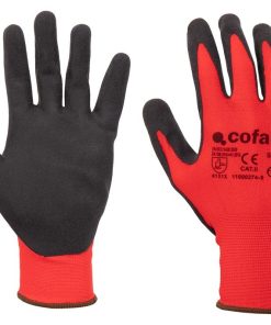 GUANTE IMPREGNADO SANDY COATED ROJO/NEGRO TALLA 8 7 GUANTE IMPREGNADO SANDY COATED ROJO/NEGRO TALLA 8